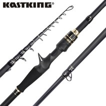 바다 루어 낚시대 낚싯 대 볼락 농어 광어 우럭 참돔 돌돔 KastKing-BlackHawk II 경량 텔레스코픽 스피닝, 10 Spinning (1.98m-ML)