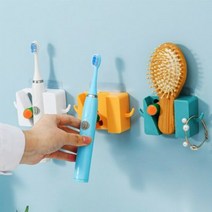 비상 무타공 빗자루 밀대 걸레 벽걸이 매직 후크 고리, 선택:그린