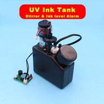 uv 프린터 ciss 잉크 탱크 흰색 잉크 탱크 with 교반기 공기 필터 잉크 레벨 알람 uv dtf ab 필름 잉크 탱크 어댑터 포함, 어댑터가 없는 탱크