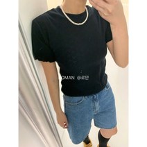 로만 러블리반팔 라운드티 날나리반티 크롭티 3color