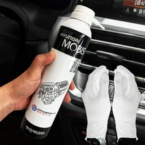 현대 모비스 에어컨 클리너 에바크리너 차량용 탈취제 340ml+장갑2매, 수량, 1개