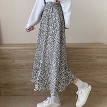 플라워 스커트 쉬폰 대대패션 착용감 캐주얼긴 데일리패션 여름코디 라인 찰랑 편한 패턴 롱치마 허리밴딩 데일리여친룩 여자 데이트복장 여성스러운룩 봄여름데일리룩 쇼핑몰 꽃무늬