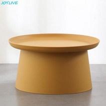 창가 침대 틈새 ㄷ자 슬림 노트북 사이트 테이블 Joylive 커피 플라스틱 간단한 작은 원형 현대 커피 소파 사이드 로우 야외 티 조합, 6