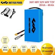 전동킥보드배터리 48V 60V 72V 40Ah Ebike 배터리 팩 52V 36V 20AH 전기 자전거 Escooter 8650 350W 500W 750W 000W 1 800W 2, 미국, 52V20AH 30A 0-1000W