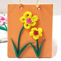 크림클레이 봄꽃액자 만들기 5인 데코찰흙 어린이집 초등 미술수업 인테리어 창체 집콕놀이