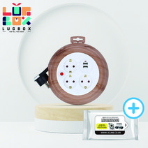 러그박스 3M 멀티릴선 3구 4구 USB 2포트 1.0SQ, 3구 USB 우드