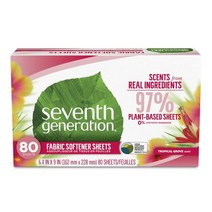 세븐스제너레이션 건조기시트 트로피칼 글로브 80장 Seventh Generation Dryer Sheets Tropical Grove Scent, 1팩
