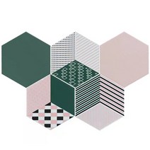 중앙데코 육각타일 200 x 230 제네바 헥사곤 타일 벽 바닥겸용 1박스(29장), 03.그린[23721] (1Box/29장1㎡), 1box