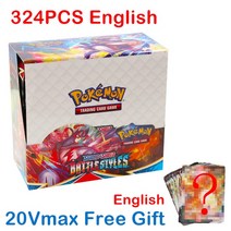 [포켓몬가오레] 포켓몬 TCG XY 진화 봉인 된 빛나는 운명 부스터 상자 영어 프랑스어 소장용 거래 Vmax 카드 게임 장난감, [09] 100PCS-English-Gold