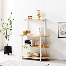 비엘 4단 주방수납장 주방선반장 주방수납장 주, 05.블랙_오크(MW107B-O)