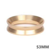 도징컵 51/53/58mm 1/2/4 컵 및 블라인드 보울 필터 교체 커피 바텀리스 포타필터 부품 용 바스켓 도징 링, 08 gold 53MM