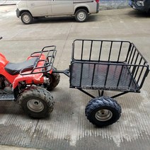 ATV 트레일러 수레 오프로드 농기계 경운기용, 트레일러 + 허브 타이어