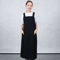 검정 X형 폴리 롱앞치마 미용실 카페 네일 AE26LL, AE26LL 검정, 1개