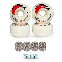 스케이트 보드 슬라이드보드 롱보드 휠 52mm 92A 로드 프로 액션 모션 4 개 ABEC 11 실버 씰 베어링 스페이서 8 포함, [17] A