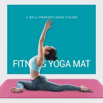 제이와이홀딩스 NBR 요가매트 집에서 운동 트레이닝 깔개, 블랙