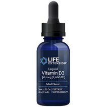 라이프익스텐션 액상 비타민 D3 50mcg 민트 맛, 29.57ml, 1개