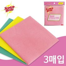 모비딕파워 [모비딕파워] 극세사수건 코인압축행주 업소용행주 극세사걸레 고리행주 순면행주, 아★ 3M Basic 부직포 칼라행주(3매입)38x38, [좋습니다]