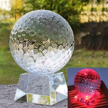 골프선물 크리스탈 골프 트로피 테이블 아이디어 웨어러블 팬 기념품 생일선물남, 50mm 지름+사각형 받침대