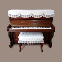 러블리하우스 피아노커버 맞춤제작(덮게+의자), 워싱백아이보리색
