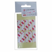 3M PE폼 양면테이프 사각 10x35mm 20P 포맥스부착 접착력우수 액자부착
