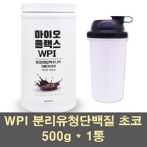 단백질 프로틴 파우더 쉐이크 보충제 초코맛 wpi 분리유청단백질 bcaa 류신 아미노산 가수분해단백질 포대유청 고단백질 헬스 여성단백질, 1통, 500g