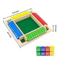 가족게임 보드 엠티 4인용 디지털 다채로운 주사위는 상자 보드 게임을 닫습니다. 바 가족 파티 엔터테인먼트를 위한 디럭스 4면 테이블 게임 세트 게임, 멀티 컬러