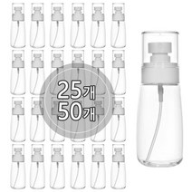 [50개묶음판매] UPG PETG 친환경 스프레이용기 30ml 60ml 80ml 100ml 페이셜 미스트 공병, 80ml 투명용기, 흰색캡, 50개