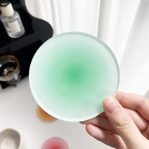 예쁜그릇 간단한 기능 바람 아크릴 컵 받침 라운드 일몰 그라디언트 북 골드 유럽 홈파티, 4개