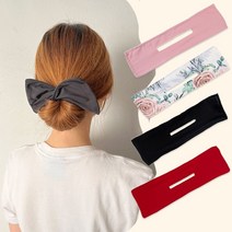 3초 당고 머리 밴드 와이어 올림 똥머리 머리끈, 핑크