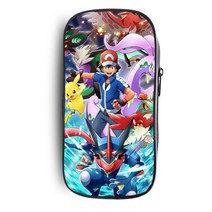 BLACKK7 포켓몬스터 피카츄 지우 개굴닌자 필통 팬슬케이스, B