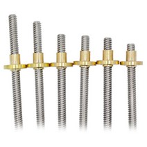 3D 프린터 부품 T8 리드 스크류 OD 8mm 피치 2mm 300mm 스테퍼 모터 용 황동 너트 나사산 막대 스테인레스, 02 330mm