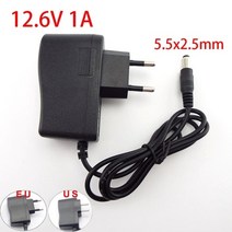 파워 서플라이 전원공급 장치 ac 100-240v dc 12.6v 1a 1000ma 어댑터 전원 공급 5.5x2.5mm 3.5mm ac 충전기 어댑터 플러그 리튬 이온 배터리, EU 플러그