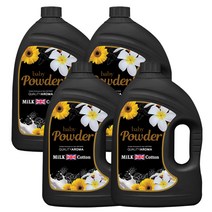 국내유통 밀크코튼 고농축 퍼퓸 섬유유연제 파우더향, 3.06L x 4개, 3060ml