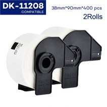 Brother 열전 사 프린터 용 2 롤 태그 QL570 DK 22205 DK11209 DK22205 연속 및 다이 컷 표준 주소 라벨, [05] 2Rolls DK-11208, 05 2Rolls DK-11208