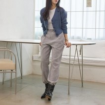 브이와이 VY 여자 벨벳조거 밴딩팬츠 FW 스트랩 하렘핏 바지