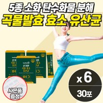 자연발효 곡물효소 유산균 프로바이오틱스 역가수치 높은 종합소화효소제 먹는 탄수화물 지방 단백질 분해 속편한 소화잘되는 소화안될때 중년 갱년기 노인 추천 파우더 가루 분말, 소화효소제_6개_할인_사은품, 6개