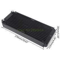 cpu 240mm 101218 튜브 컴퓨터 수냉식 라디에이터 g14 컴퓨터 pc 수냉 시스템 용 암나사 방열, 12관