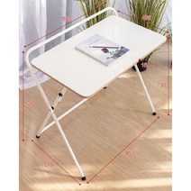 1인 작은 독서 노트북 컴퓨터 책상 접는 테이블, C.싱글 레이어(M)웜 화이트/화이트 프레임