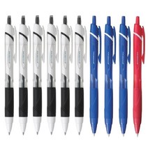 유니 제트스트림 볼펜 0.5mm 혼합 10자루 SXN-150-05 SXN-150C-05, 0.5 10개(흑6청3적1)