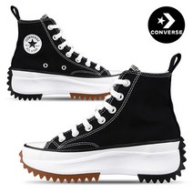 [정품매장] 컨버스 런스타 하이크 하이 블랙 화이트 검 Converse Run Star Hike Hi Black White Gum 166800C