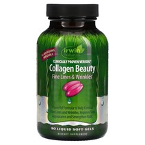 Irwin Naturals (어윈 내추럴스) Irwin Naturals 콜라겐 뷰티 임상 증명 베리솔 80 액상 소프트겔, 5개