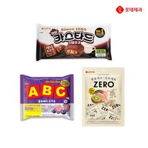 롯데 까망카스타드 230g ＋제로 후르츠젤리 238g ＋ABC 블루베리 요거트 초콜릿 172g 세트 / 과자
