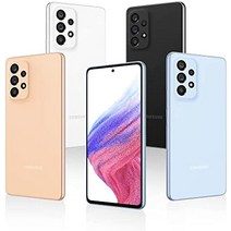 Samsung Galaxy A53 5G 스마트폰 듀얼 SIM Android 휴대전화 8GB RAM 256GB 저장용량 Awesome Peach + 30개월 보증-32937, 하얀색, 128GB, 하나의