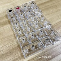 CBSA 높이 투명 키패드 판출형 무골위 우각진접 PC소재 기계식 키보드 적용, 색깔17, 하나, 하나