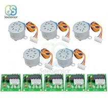 모터 전기모터 5pcs uln2003 28byj-48 5v 12v 감소 스텝 모터 기어 스테퍼 모터 arduino 5pcs 모터 + 5pcs 보드용 4상 스텝 모터