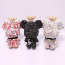 [1+1세트] 픽도큐먼트 큐빅 차량용 방향제 디퓨저 큐빅베어 2개, 캐시미어 미스트 10ml, 블랙+로즈골드