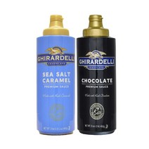Ghirardelli Sea Salt Caramel and Chocolate Sauce 기라델리 초코 소스 초콜릿 454g 씨솔트카라멜 482g, 1개