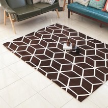 북유럽풍 먼지 안나는 러그 헥사곤 카페트 100x150cm