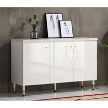 북유럽 마블 골드 (3색) 높은 거실장 1200 / 예쁜 디자인 티브다이 서랍장, 화이트(UV코팅)