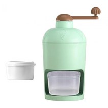 부엌 막대기 대중음식점을 위한 수동 얼음 분쇄기 Slushie 얼음 면도 기계, 녹색, 14cmx14cmx24cm
